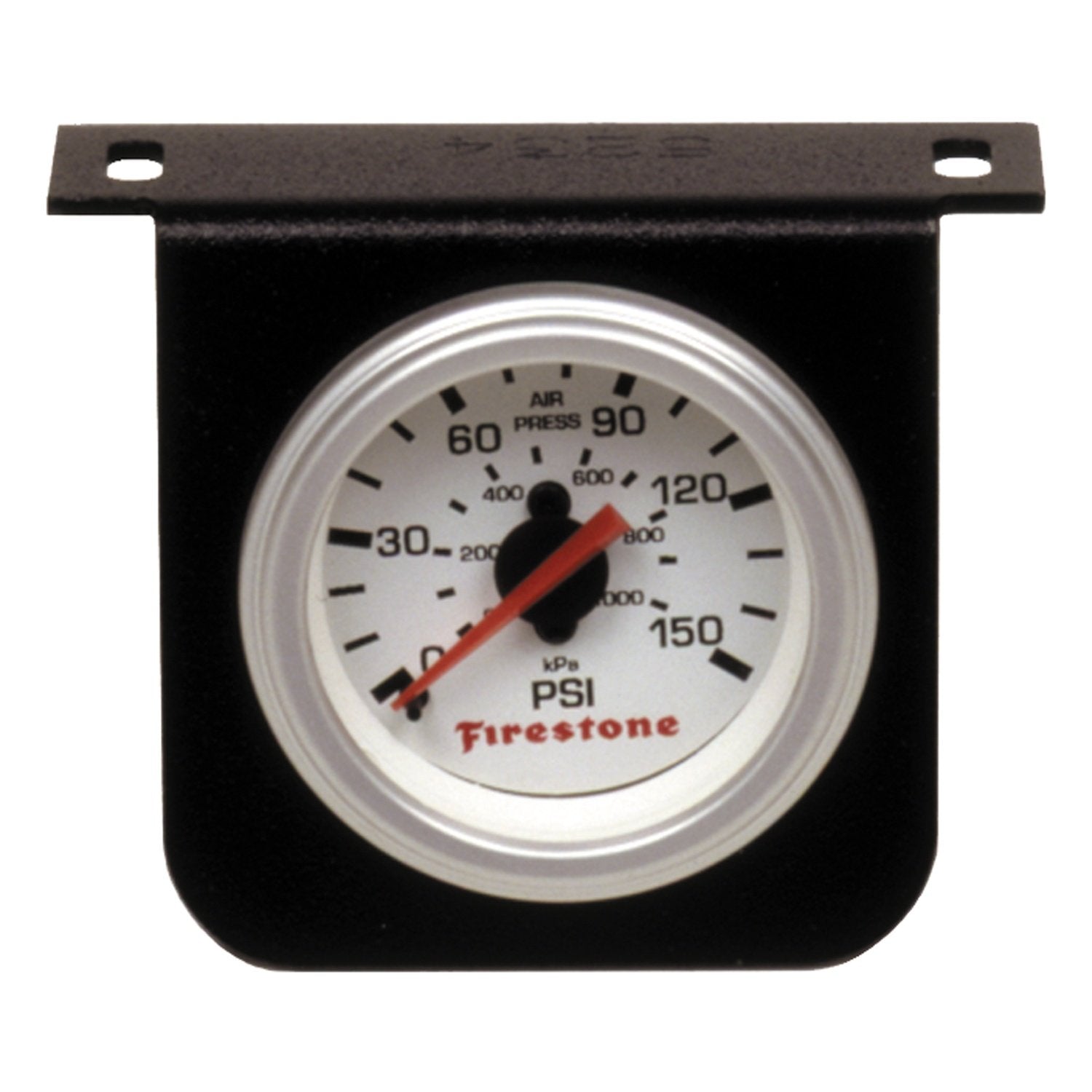 White Chrome Firestone 2196 Analog Air Pressure Gauge Mounting Bracket