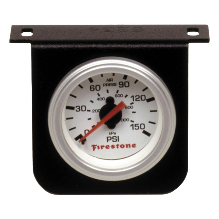 White Chrome Firestone 2196 Analog Air Pressure Gauge Mounting Bracket