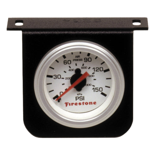 White Chrome Firestone 2196 Analog Air Pressure Gauge Mounting Bracket