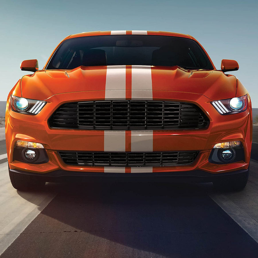 Front Bumper Upper Grille + Lower Grille Spec-D Tuning CA Edition Compatible with 2015-2017 Ford Mustang GT