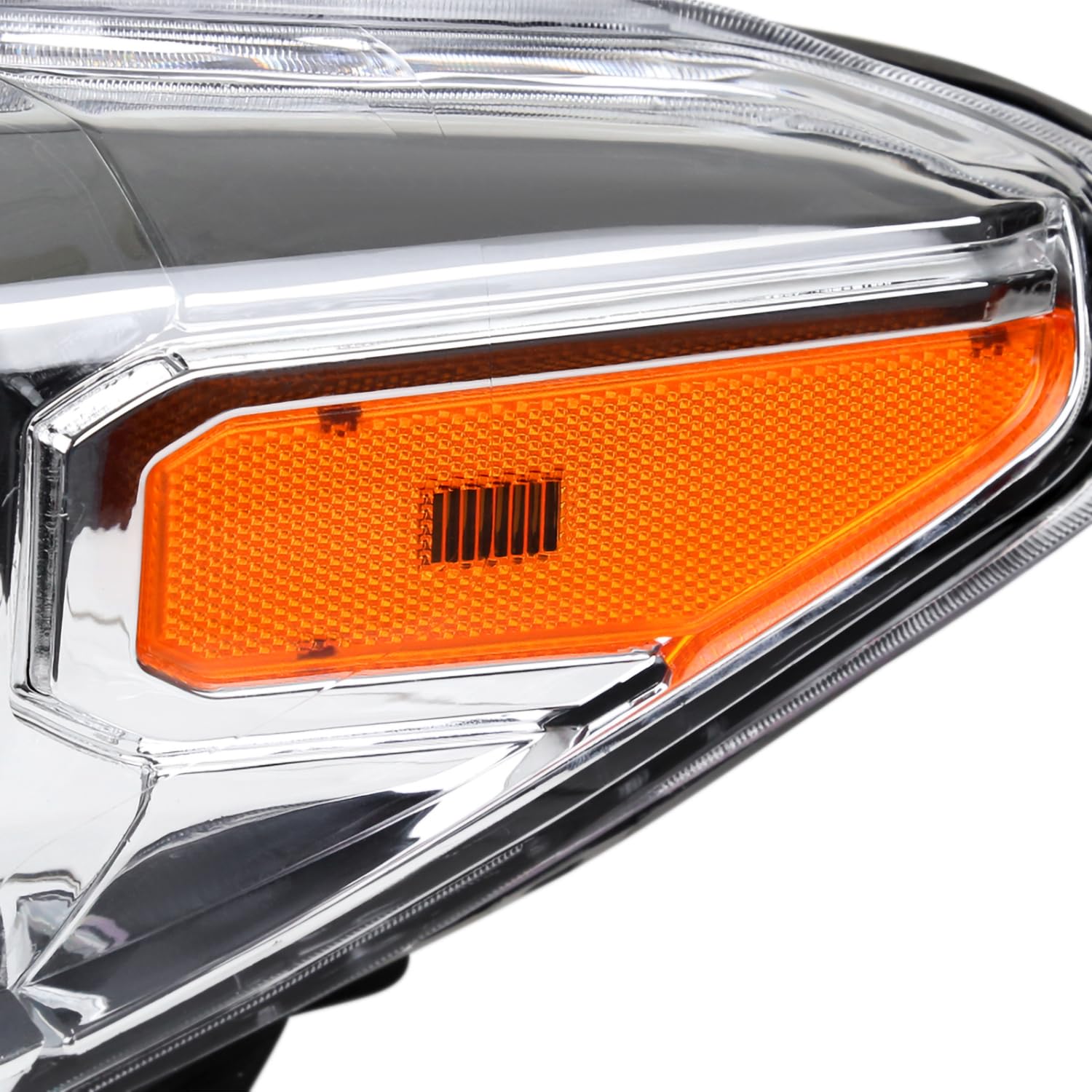 Left Driver Side SPEC-D TUNING Chrome Projector Headlight Compatible with 2016-2022 Toyota Tacoma with factory LED daytime running lights