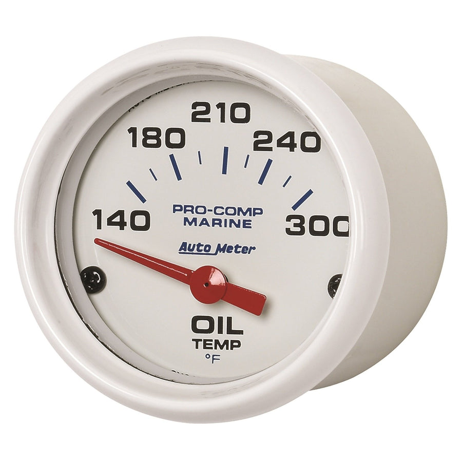 Oil Temp AutoMeter Gauge, 2 1/16", 140-300ºf, Electric, Marine White (200764),Multi