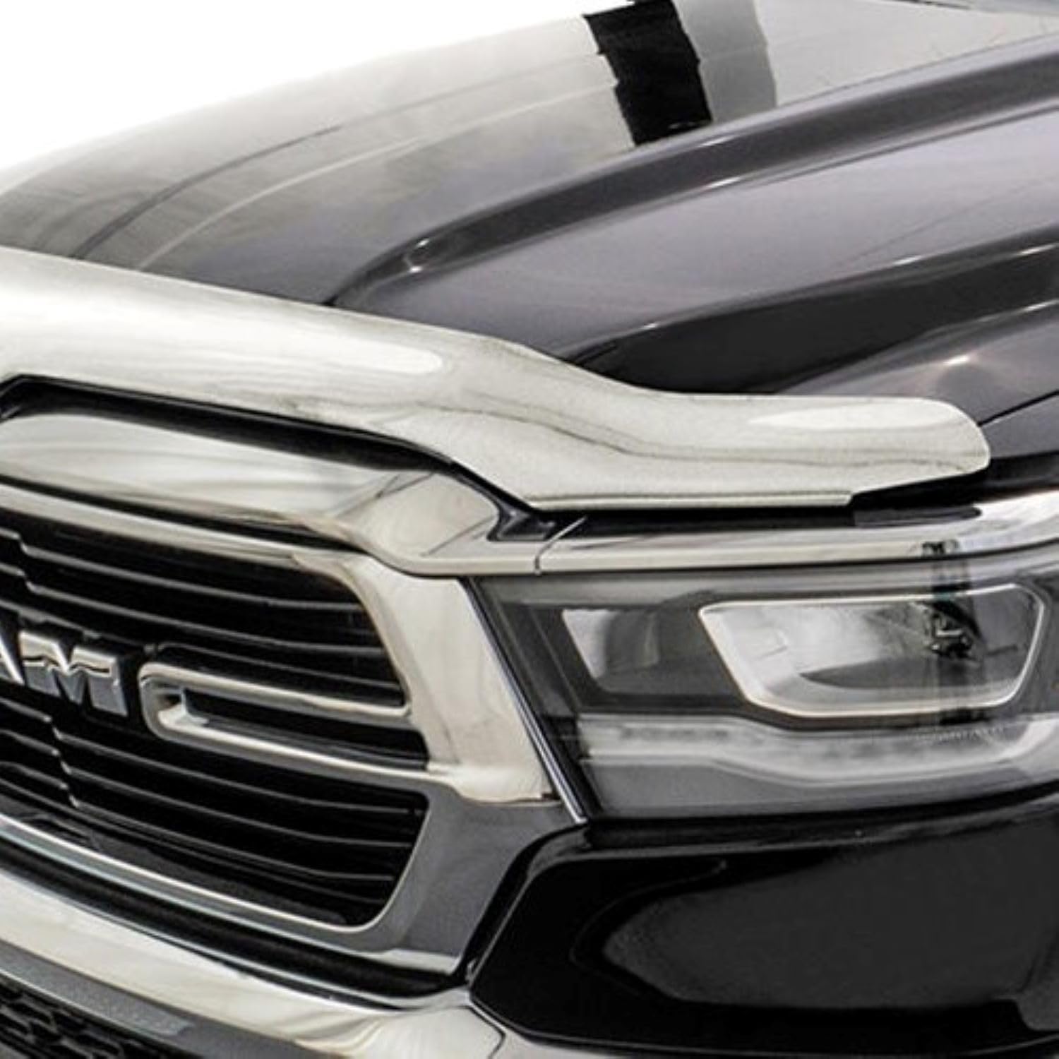 Chrome Hood Shield / Protector Auto Ventshade [AVS] | Fits 2016 - 2023 Toyota Tacoma | Medium Profile Bug Deflector - 1 pc., Chrome | 680681