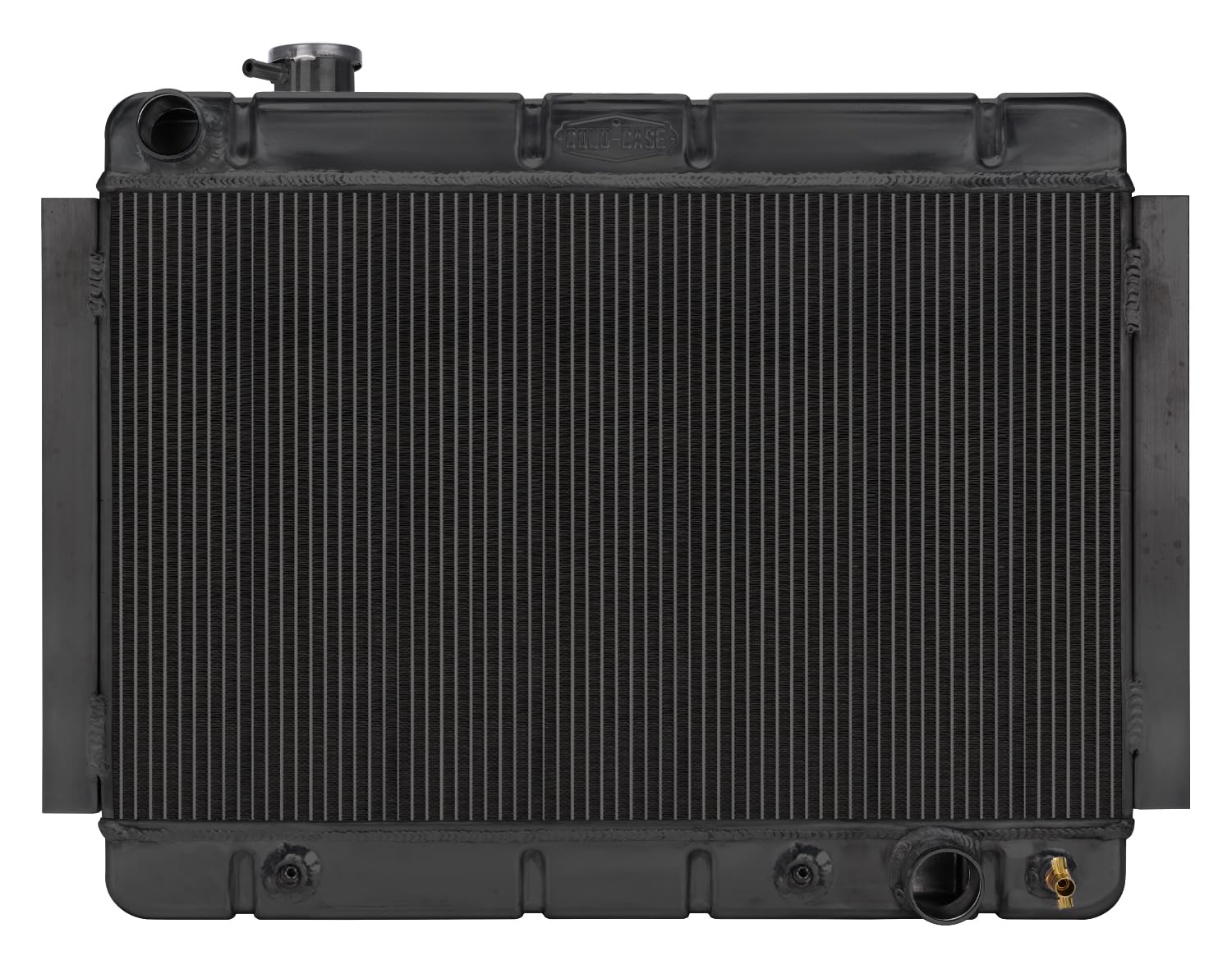 COLD - CASE Black Night Rider Series Cold Case Radiator, 27.75 in W x 20.5 in H x 3 in D, Driver Side Inlet, Passenger Side Outlet, Aluminum, Black Paint, Automatic
