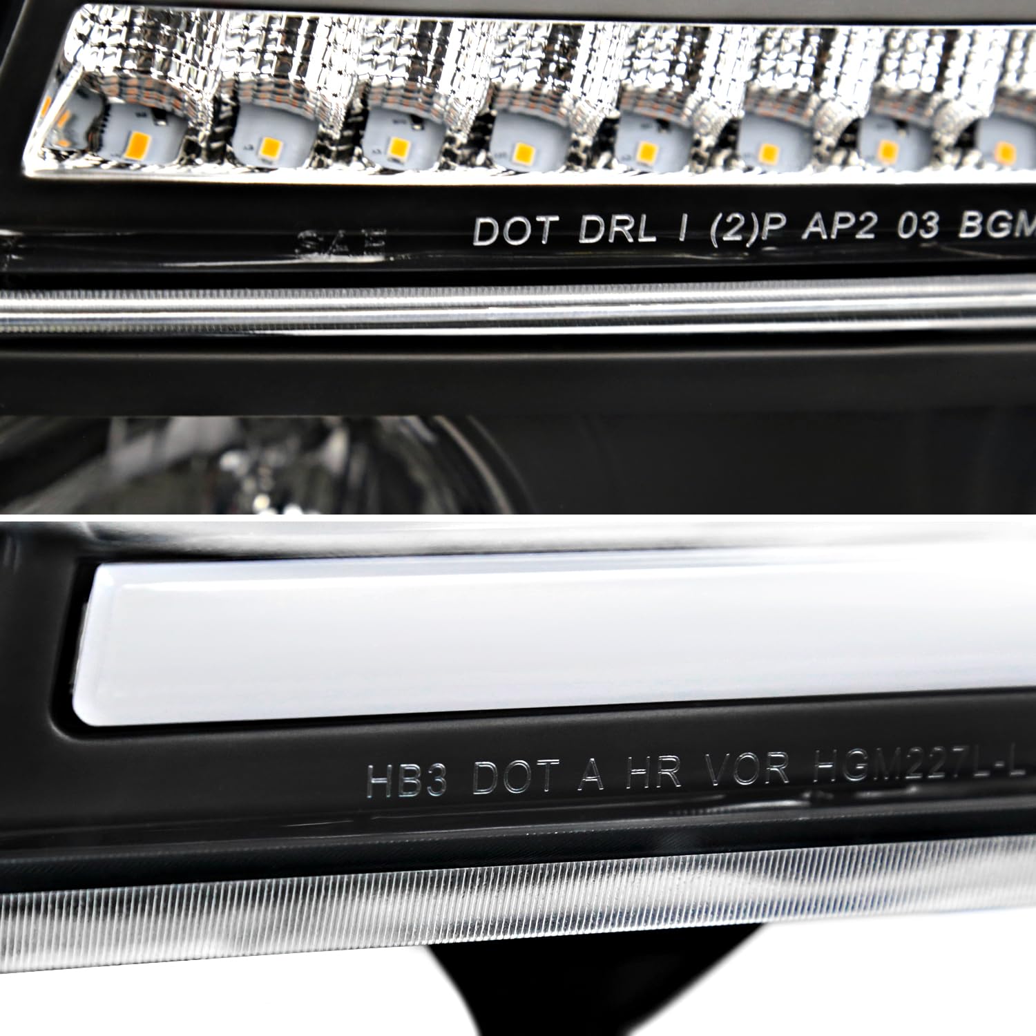 Black SPEC-D TUNING Projector Headlights with Sequential LED Turn Signal Light Compatible with 2004-2012 Chevy Colorado, Left + Right Pair Headlamps Assembly