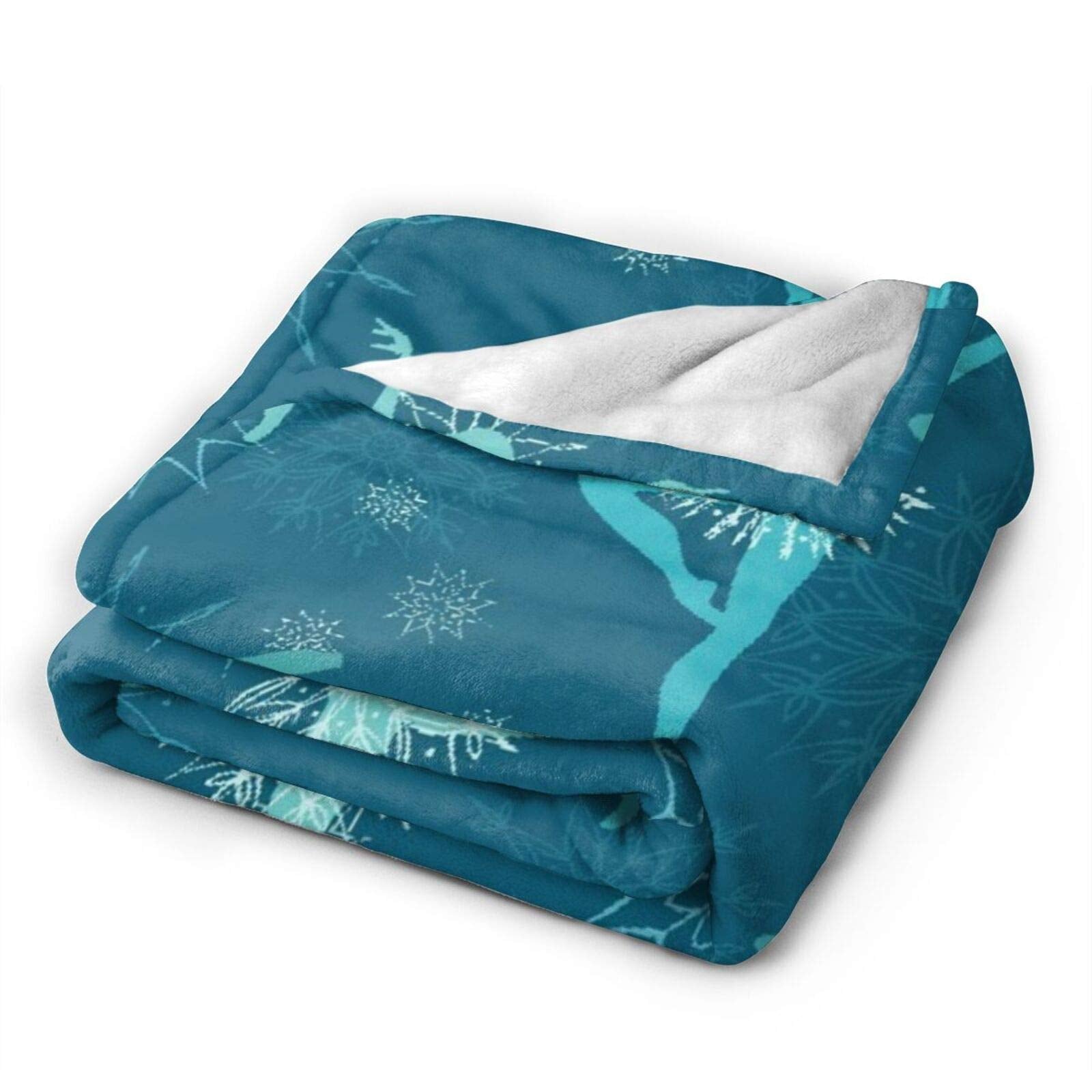 Janrely Custom Personalized Throw Blanket, Fancy Snowflake Ballet Dancers, Soft Comfortable Plush Blanket for Sofa Bedroom Travel Fluffy Blanket 40"X50"