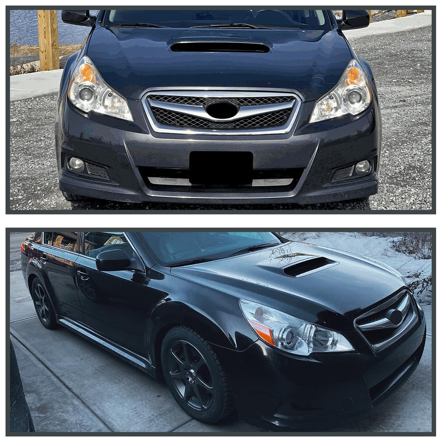 Chrome Projector Headlights SPEC-D TUNING Compatible with 2010-2014 Subaru Legacy, 2010-2014 Subaru Outback, Left + Right Pair Headlamps Assembly