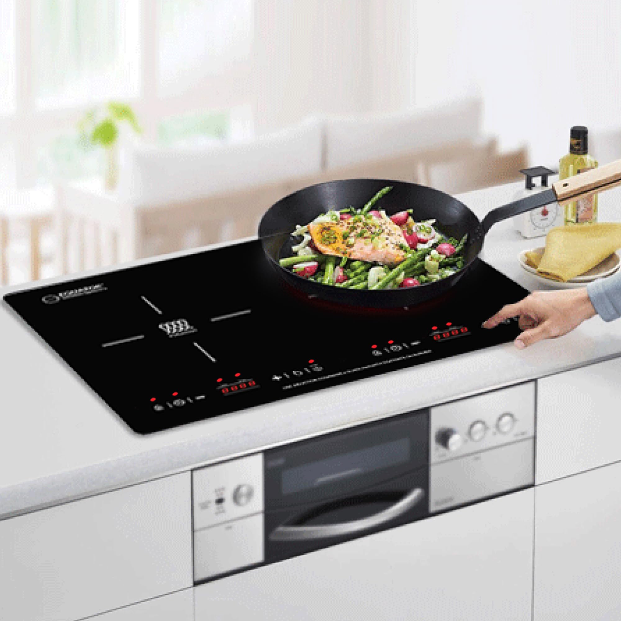 Equator 20" HORIZONTAL Advanced Appliances 2-BURNER Induction Cooktop 9 Power Builtin/Freestand 110V