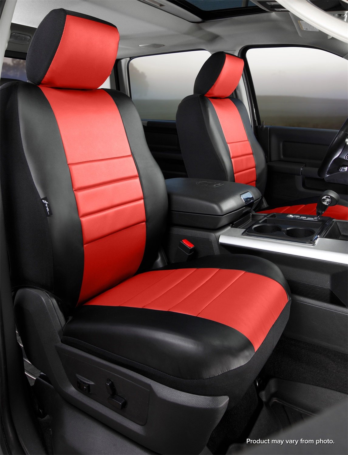 Fia Custom Seat Cover SL69-43RED Fits 16-18 Tacoma LeatherLite