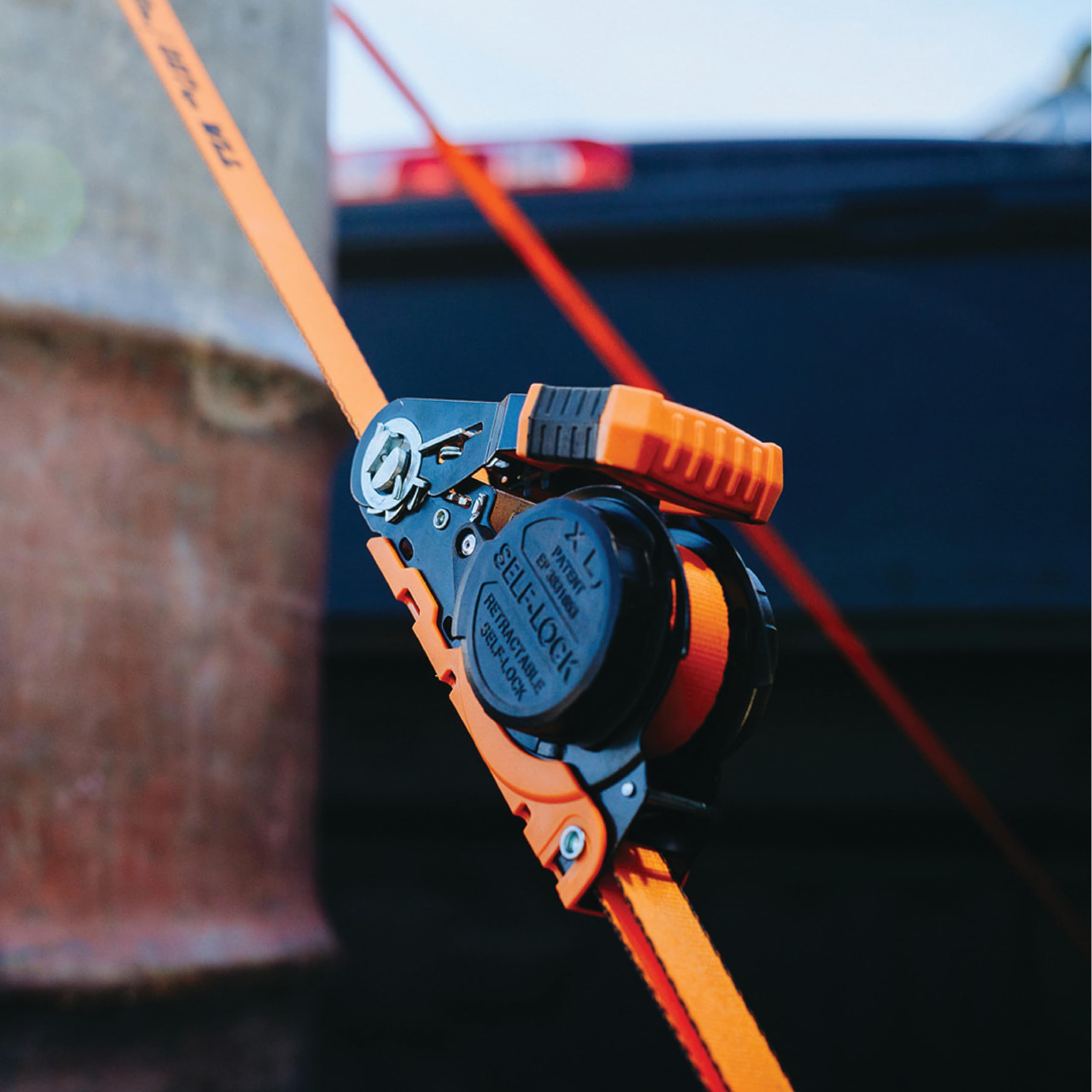 Gorilla Tie Down Ratchet Straps (2Pack) 1in x 16ft 1200lb Break Strength, Self-Locking Retractable, Heavy-Duty Orange Webbing, Gorilla-Grip Handles, Cap Locks, E-Coated Ratchets, Vinyl Hooks for Cargo