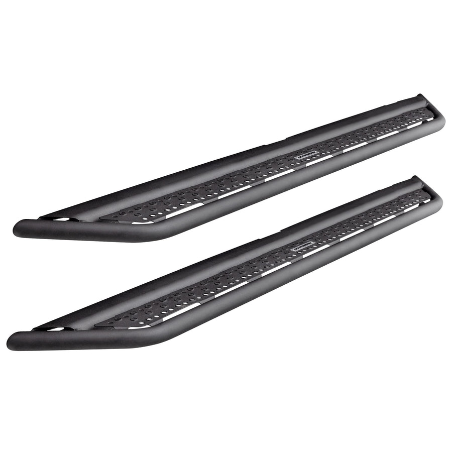 Dominator Xtreme D6 Sidesteps & Frame Mounting Brackets Go Rhino - Cab Length | Mild Steel, Textured Black | FSD64432T | Fits 2024 Toyota Tacoma Double Cab