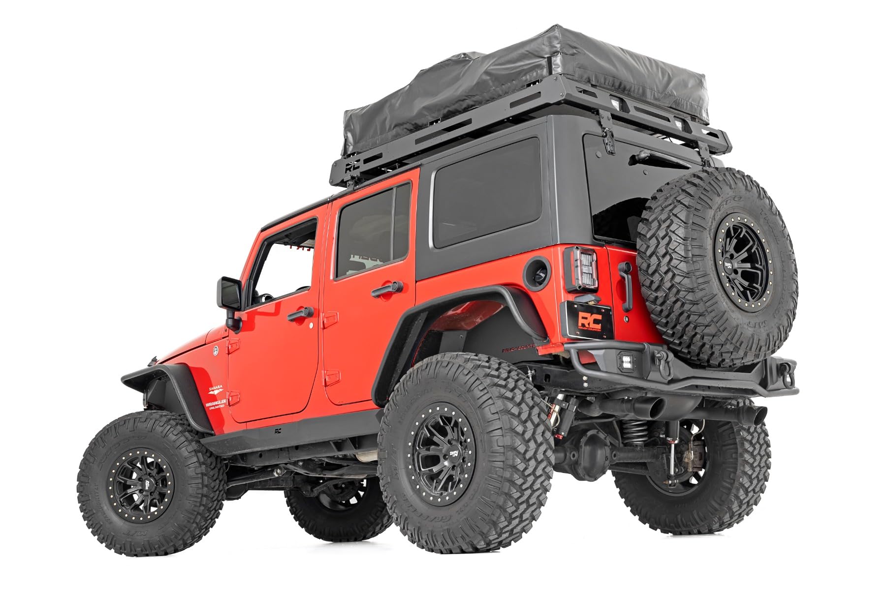 Rough Country Rock Sliders JK for 2007-2018 Jeep Wrangler | 4-Door - 90800