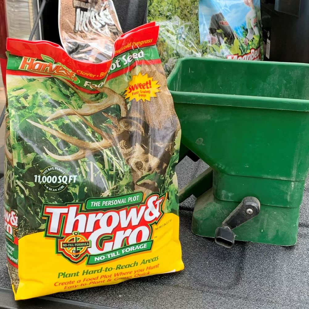 Throw & Gro EVOLVED HARVEST No-Till Forage for Deer - Easy-to-Plant Fast-Growing Food Plot Seeds, 5 Lbs