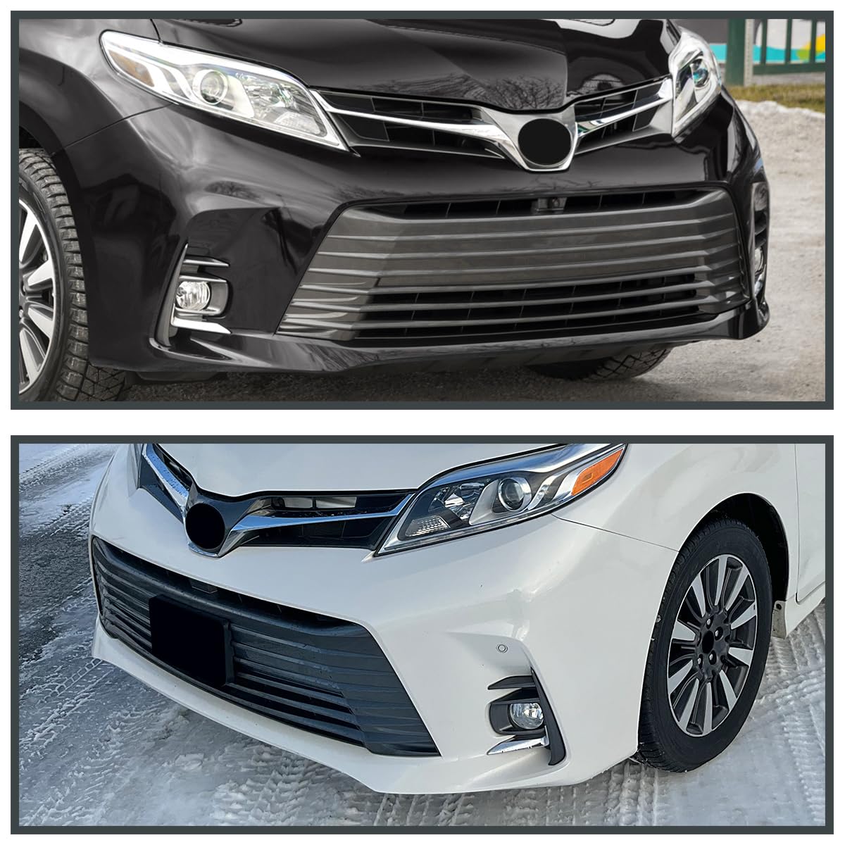 Fog Lights SPEC-D TUNING + H11 Bulbs Compatible with 2018-2019 Toyota Sienna, L+R Pair Assembly
