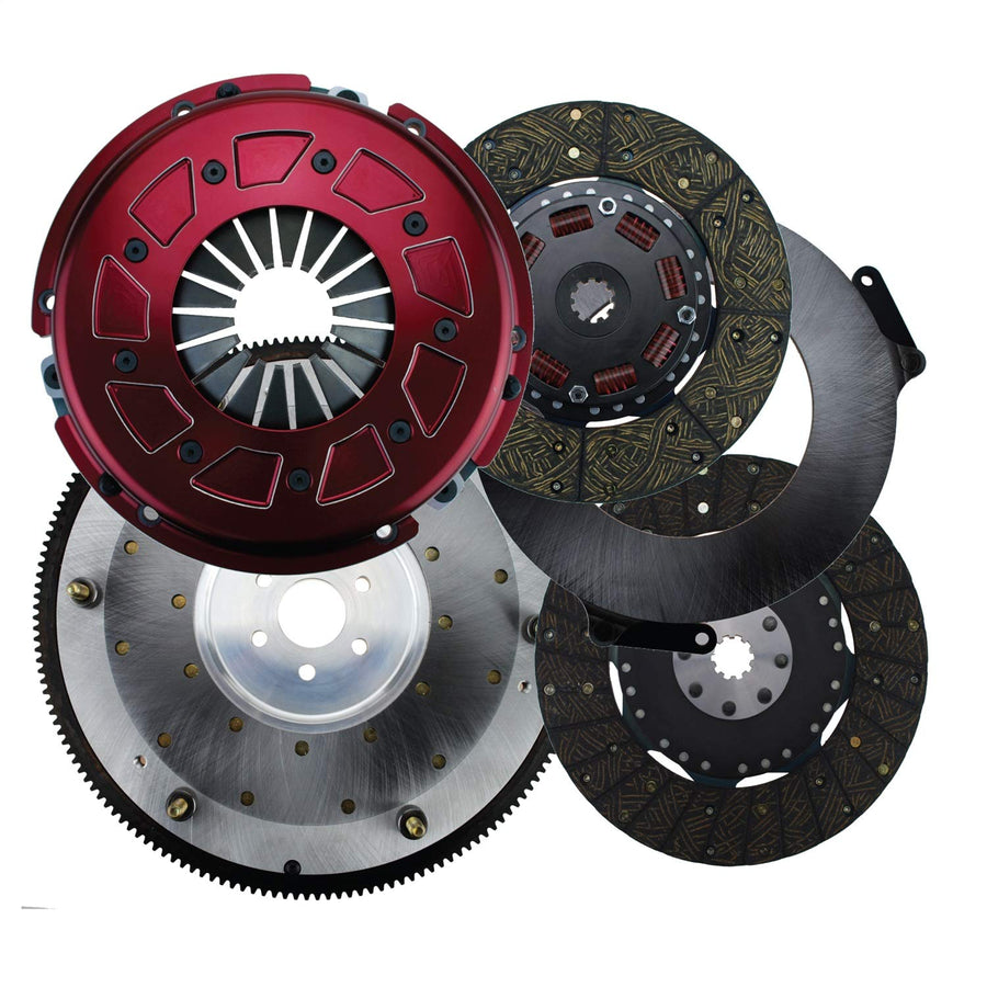 Pro Street Ram 60-2250 Dual Disc Clutch System Size 10.5 157 Tooth Count 10 Spline By 1 1/16 in. 28 oz./in. Balance Incl. Flywheel/Disc/Pressure Plate Dual Disc Clutch System