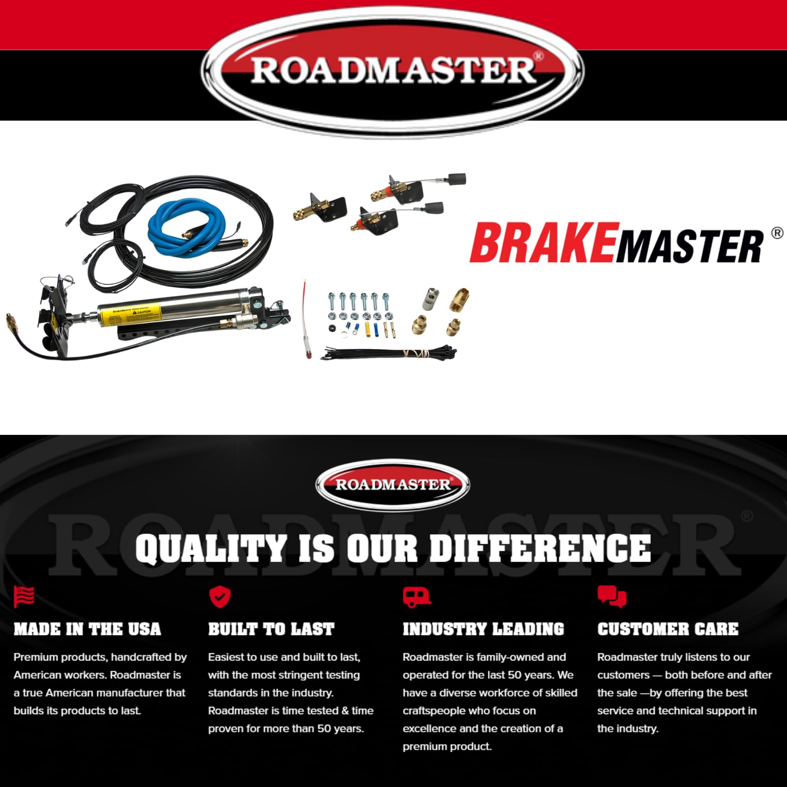 Brakemaster Roadmaster 9100 Brake System fits Motorhomes with Air or Air Over Hydraulic Brakes | Fully US and Canadian Brake Compliant | Easy Installation