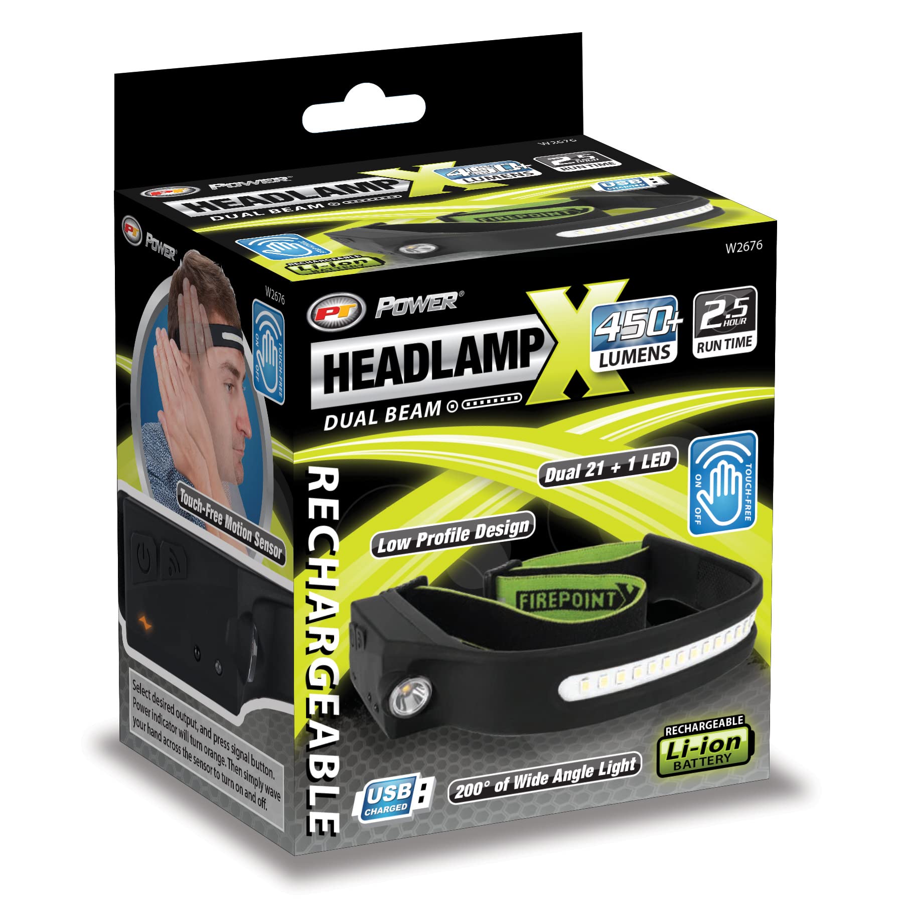 Dual Beam Led Headlamp Performance Tool W2676 450 Lumen