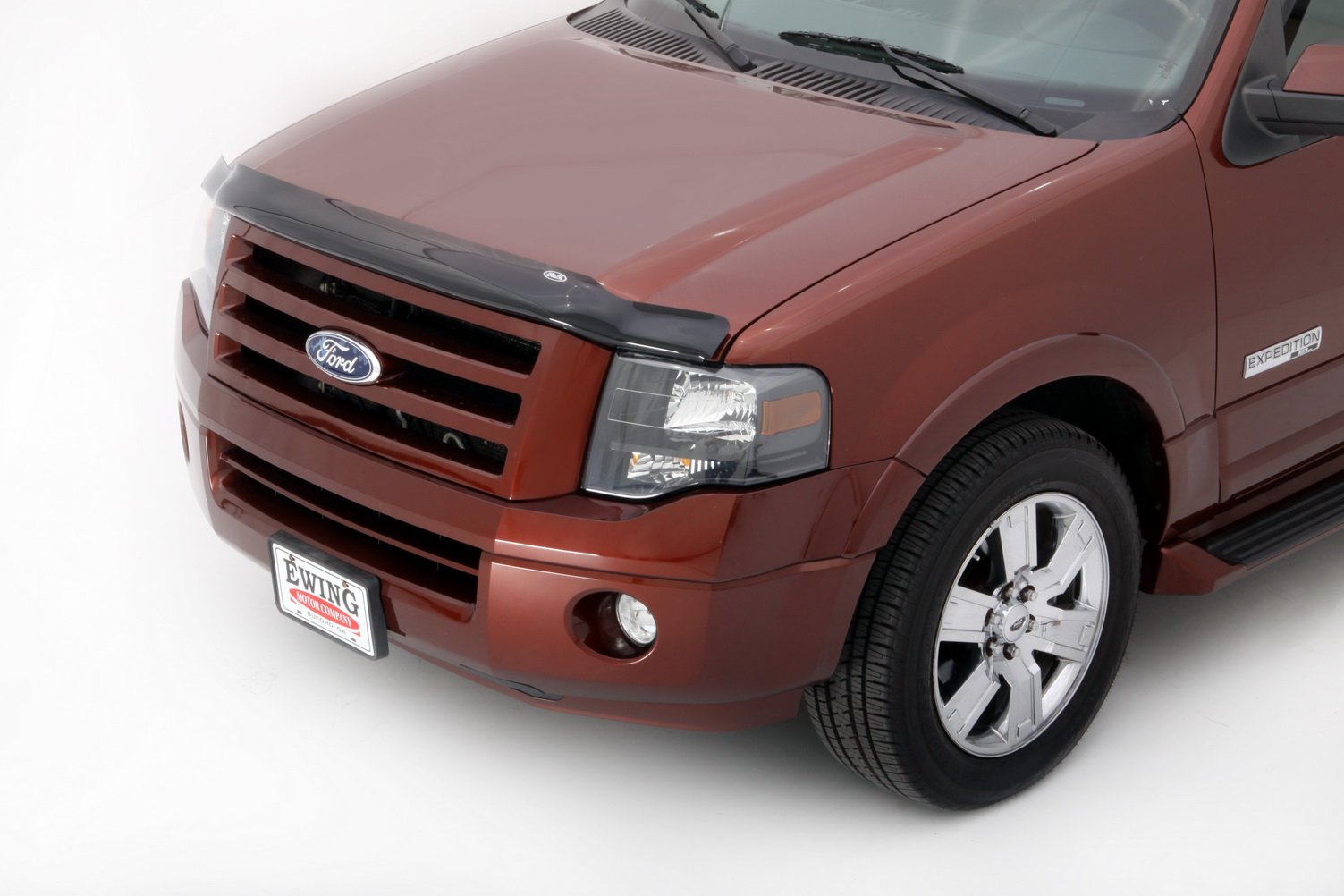 Bugflector Hood Shield / Protector Auto Ventshade [AVS] | Fits 2007 - 2017 Ford Expedition | High Profile Bug Deflector - 1 pc., Dark Smoke | 23241