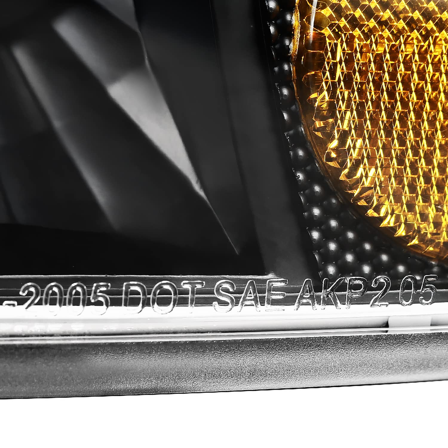 Black Headlights + Corner Signal Lights SPEC-D TUNING Compatible with 1994-1996 Chevy Impala, 1991-1996 Chevy Caprice, Left + Right Pair Head Lights Lamps Assembly
