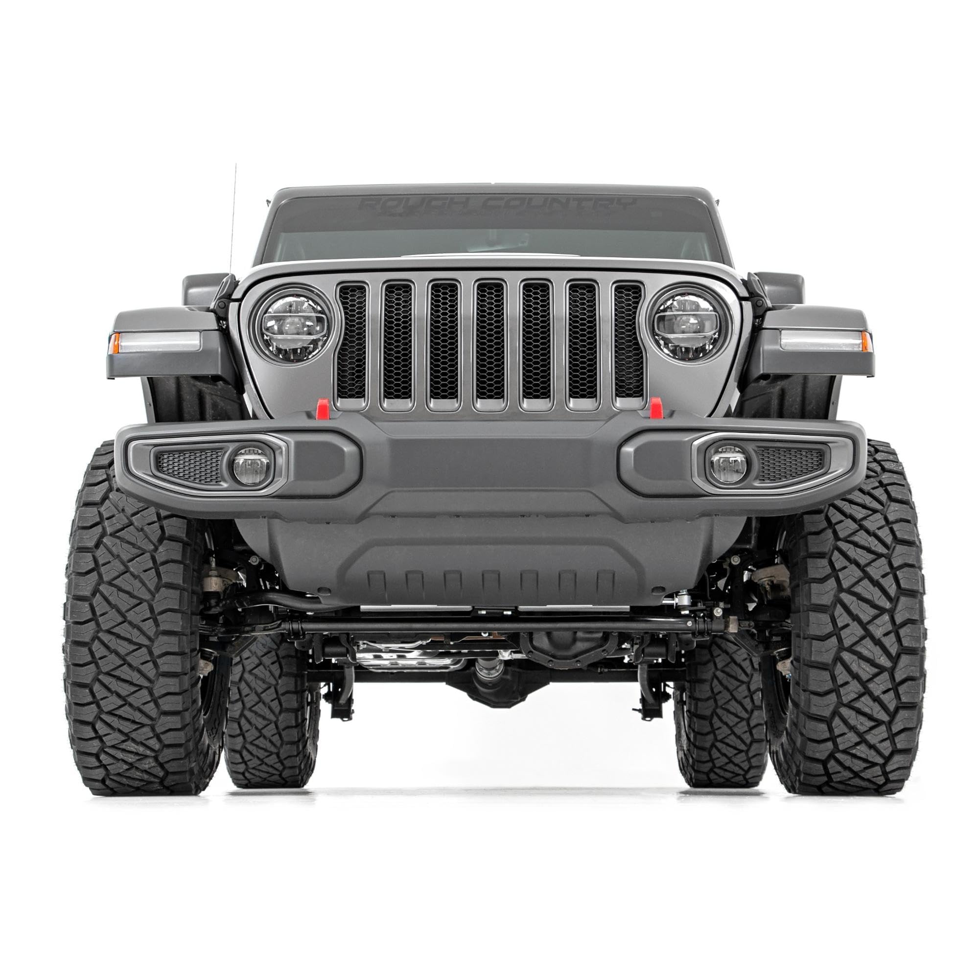 3.5" Rough Country Lift Kit w/ N3 Shock Absorbers for Jeep Wrangler Rubicon 4-Door (2024-2025) - Includes Front & Rear N3 Shocks, Adjustable Lower Control Arms, Coil Springs