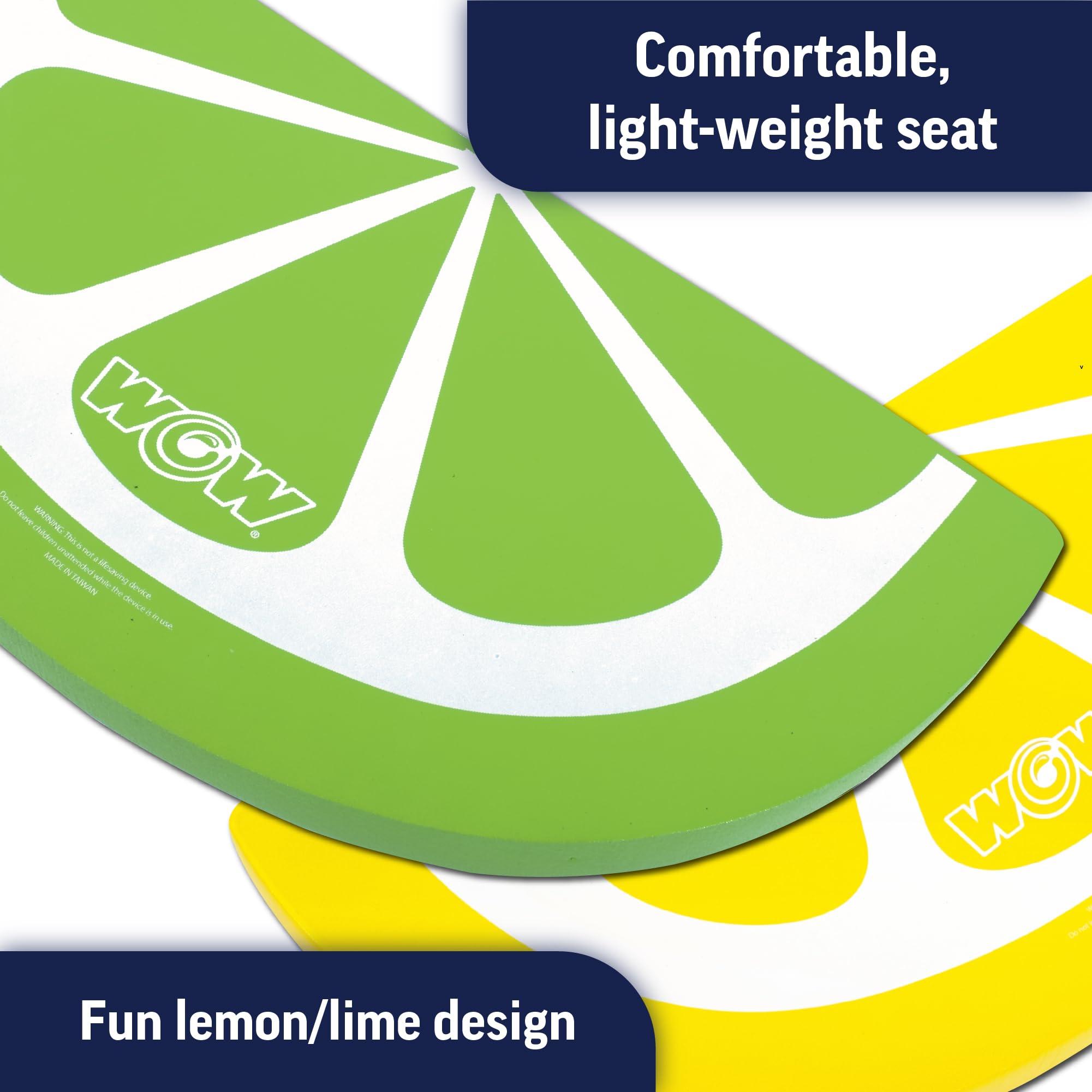 Lemon/Lime Foam Dipped Seat - WOW Sports Poolside Seat For Edge of Pool - Portable Cushion - Pool Edge Chair