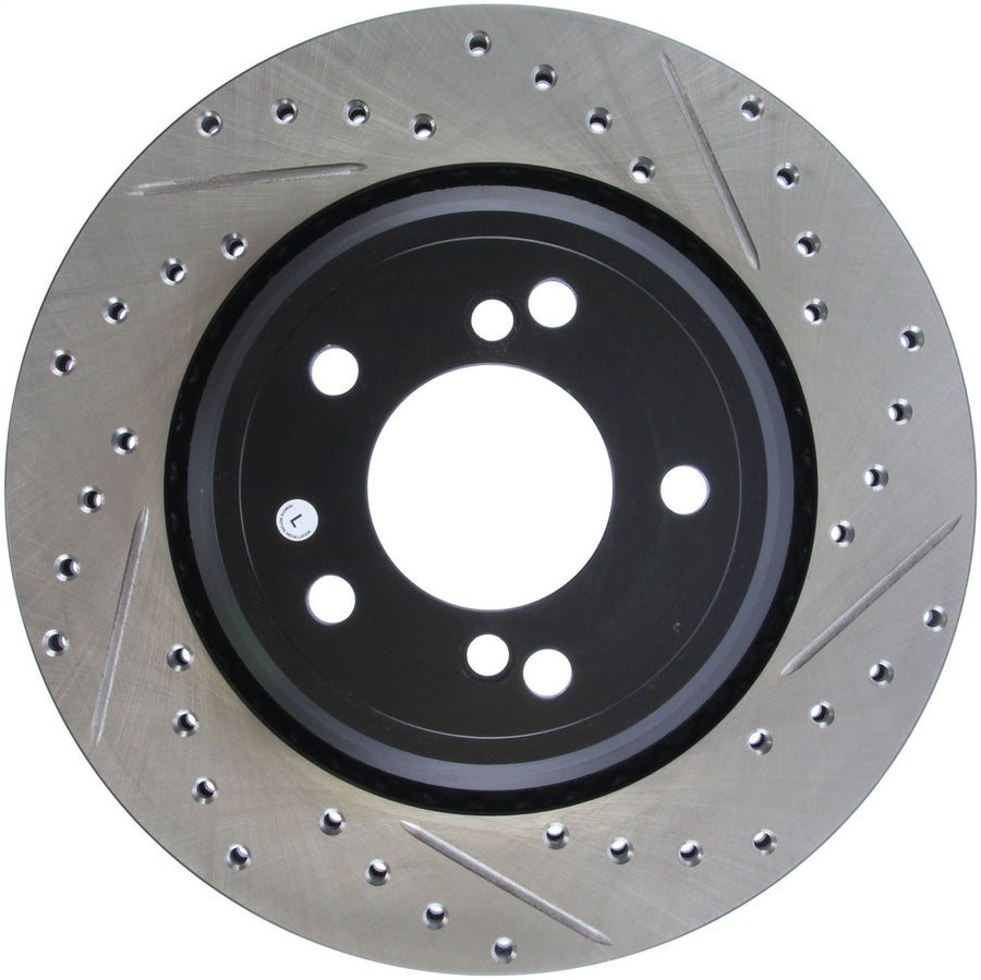 Sport Drilled/Slotted Brake Rotor StopTech 127.34054L (Rear Left), 1 Pack