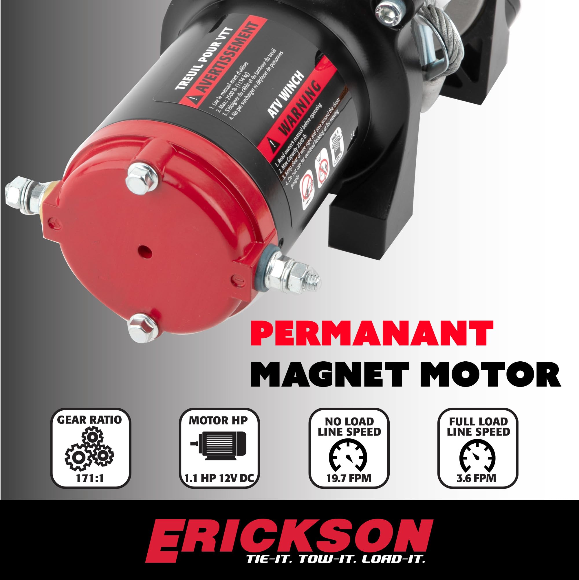 12-Volt Erickson DC 50 ft. 2500 lb. Electric Winch 06422