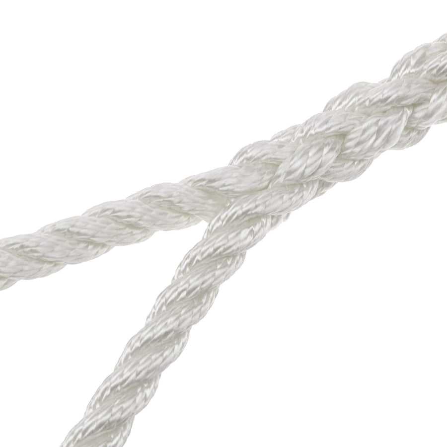 3-Strand Twisted Dock Line T-H Marine – 1/2 in x 25 ft Nylon Mooring Rope with Hand-Spliced 12 in Loop – Durable UV Resistant Marine Dock Line for Secure Boat Tie-Off