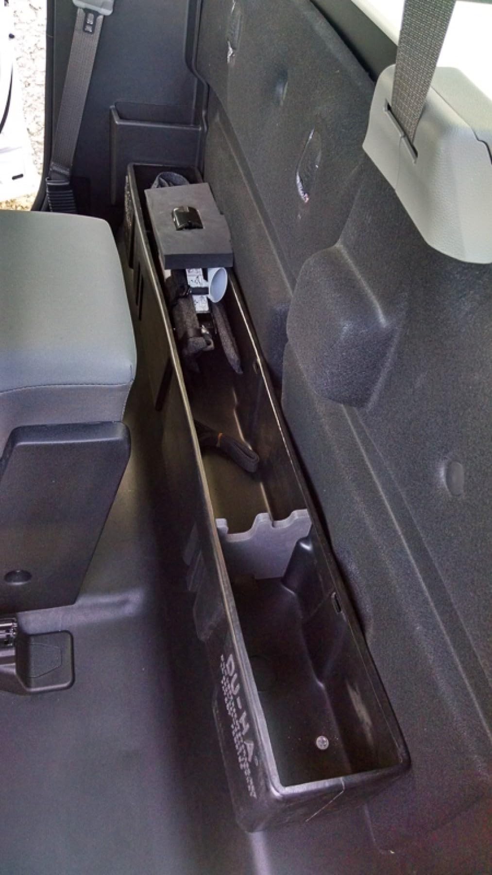 Behind-The-Seat Storage DuHa 20114 fits 2015-2026 Ford F150 Regular Cab | Black Heavy-Duty Behind-The-Seat Organizer | L 50" x W 6.5" x H 6.75" | Easy Setup