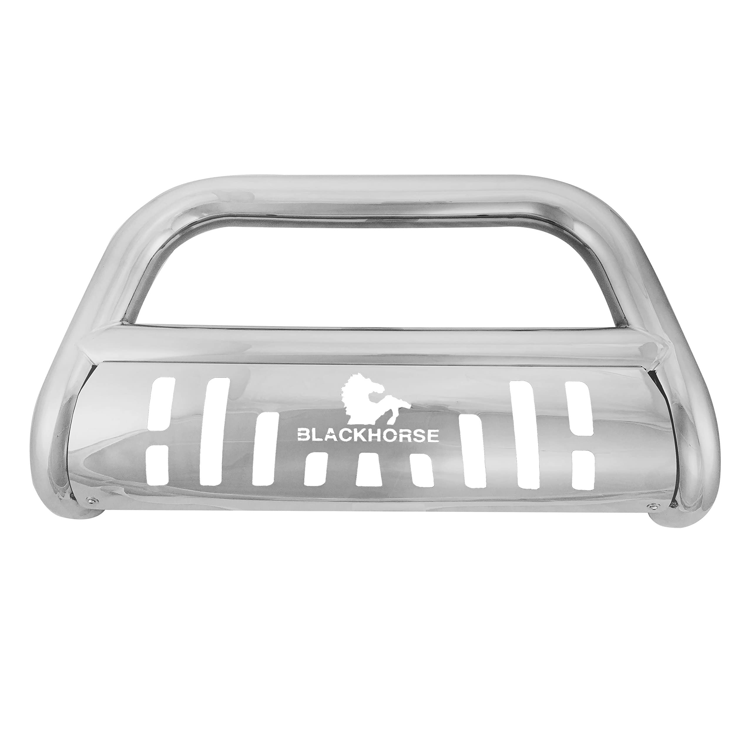 Bull Bar Black Horse Skid Plate Stainless Steel Compatible with 1998-2004 Toyota Tacoma-CBS-TOB4701SP