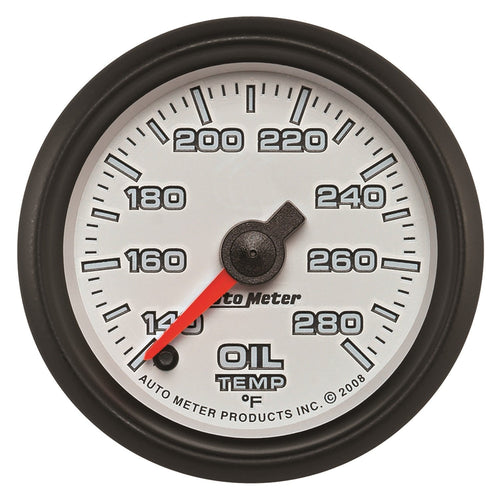 Gauge AUTO METER 19540 Oil Temp (Pro-Cycle 2 1/16", 140-280ºf, Digital Stepper Motor, White, Pro-Cycle)
