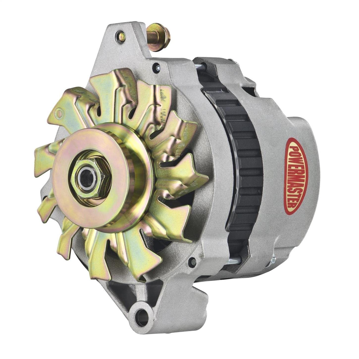 Alt GM CS130 Powermaster Natural 140A 1V Pulley Str MTG 6.61" Side BAT Post 1-Wire or OE Hookup