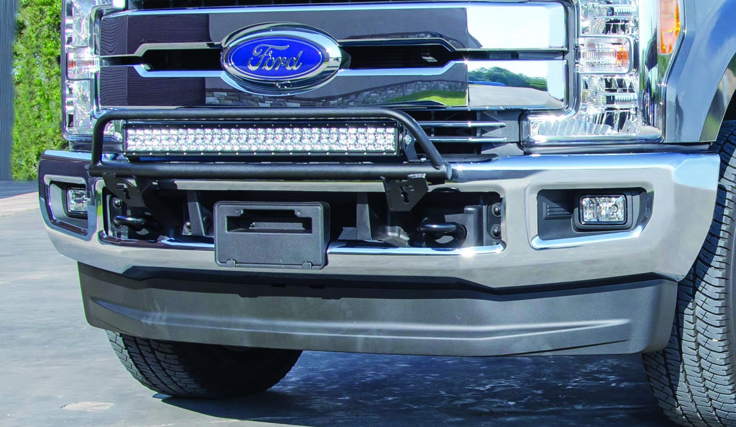 Textured Black N-Fab O.R. PreRunner Light Bar | T1230OR-TX | Fits 2012-2015 Toyota Tacoma W/O License Plate Tabs (Lights Sold Seperately)