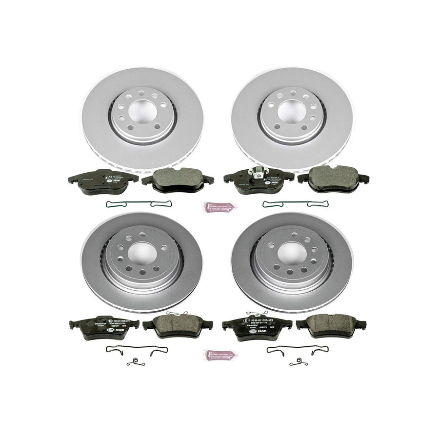 Euro-Stop Power Stop Brake Kit Front and Rear For Saab 9-3 2008-2011, Saab 9-3X 2010-2011 [Model Specific]
