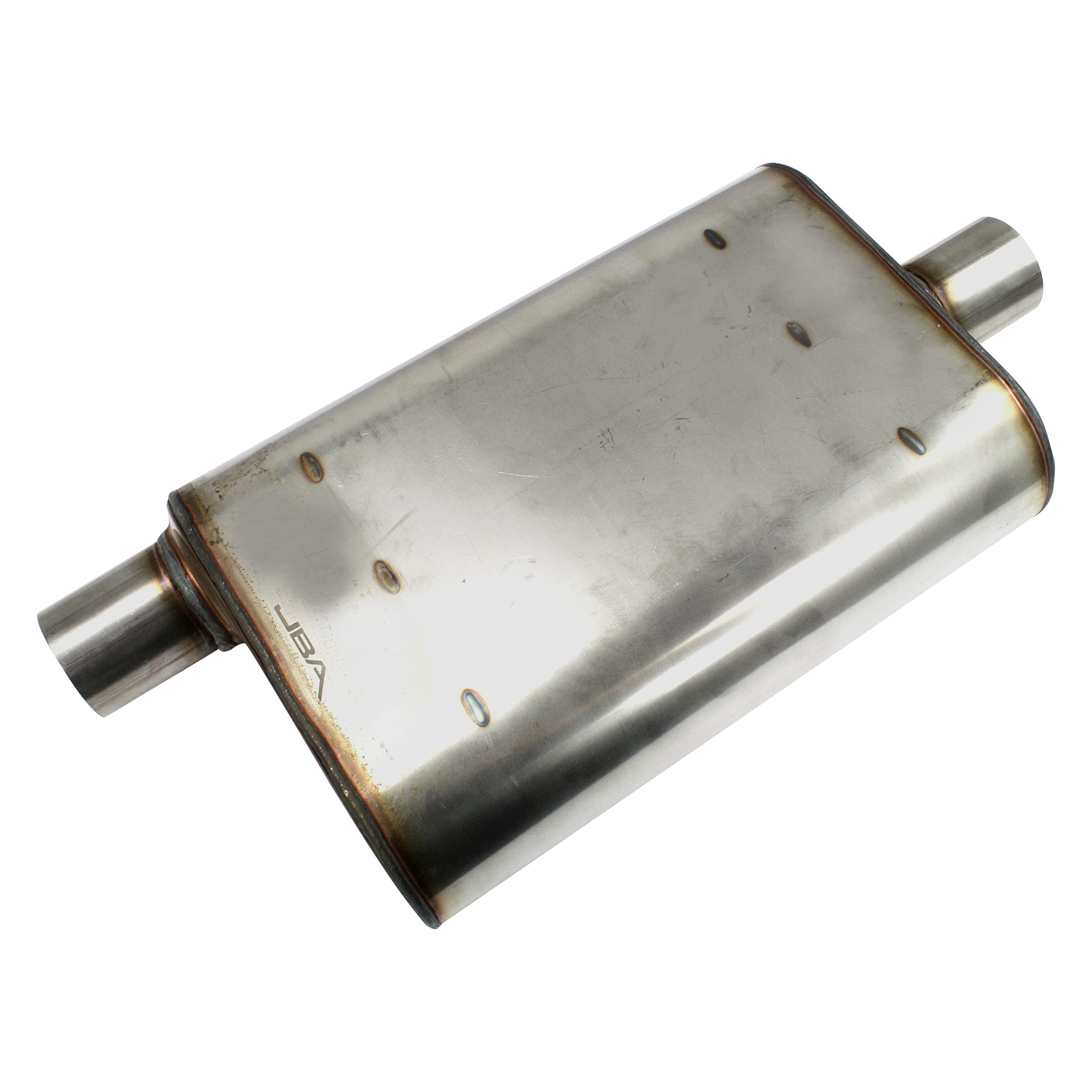 Muffler JBA 40-251301 ("Universal" Chambered Style 304SS 13"x9.75"x4" 2.5" Inlet Diameter Offset/Center), 1 Pack
