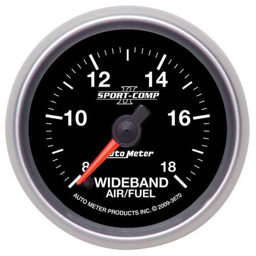 Auto Meter Sport-Comp II 2-1/16" Wideband Air/Fuel Ratio Analog Gauge 3670