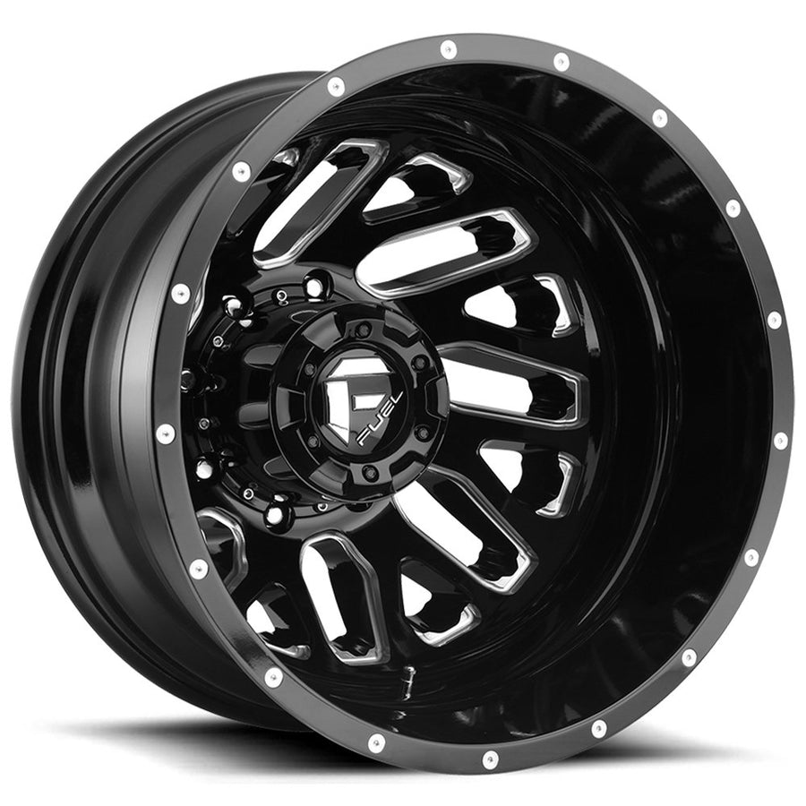 1PC FUEL D58120829325 Black Wheel with Painted (20 x 8.25 inches /8 x 210 mm, -195 mm Offset)