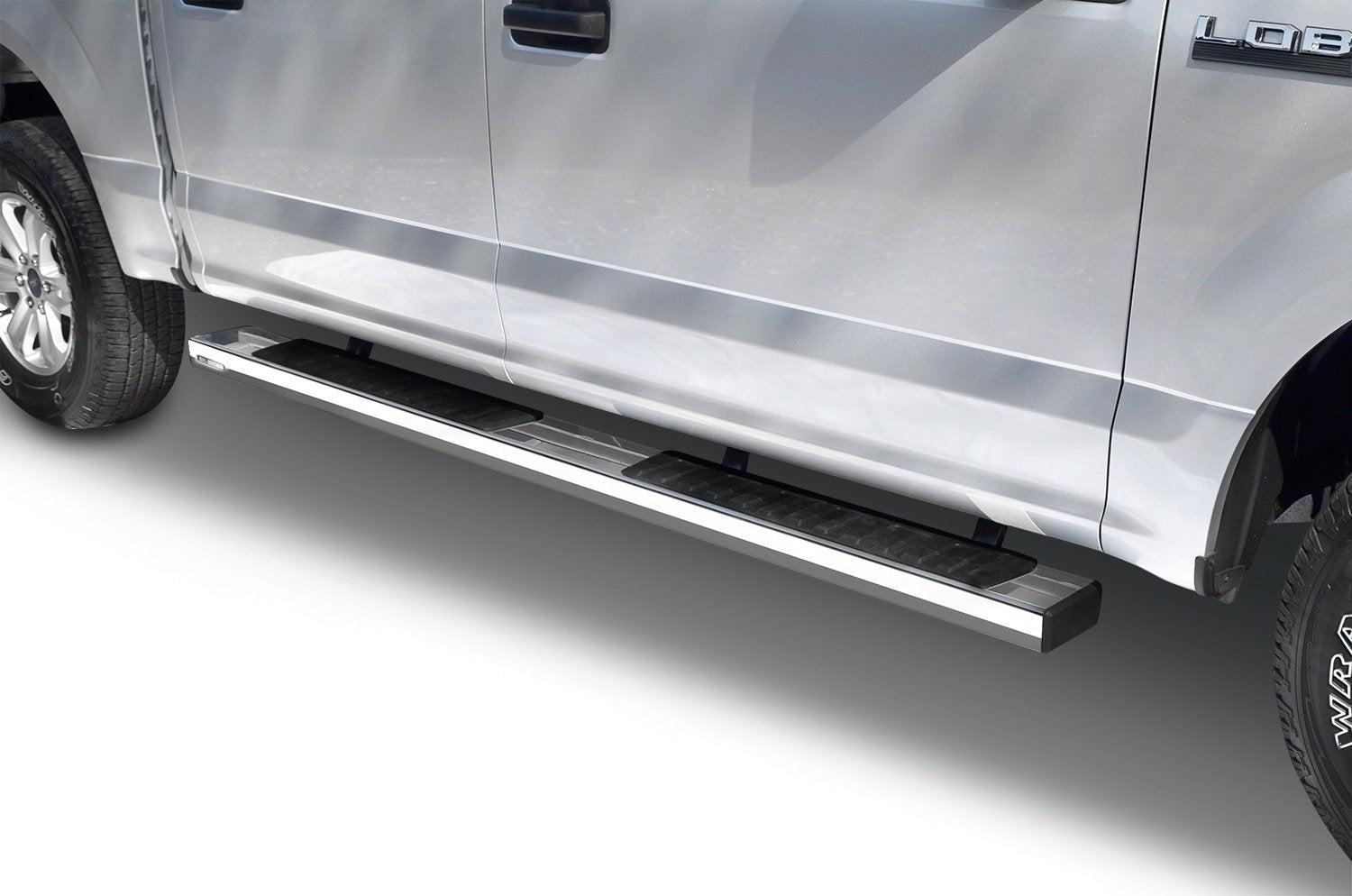 Go Rhino 6" Sidesteps & Brackets OE Xtreme II | Stainless Steel, Polished | 6862415587PS | Fits 2015-2024 Ford F-150 Super Crew; 2017-2024 Ford F-150 Raptor Super Crew & Others (See Description)