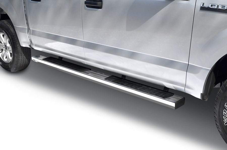 Go Rhino 6" Sidesteps & Brackets OE Xtreme II | Stainless Steel, Polished | 6862415587PS | Fits 2015-2024 Ford F-150 Super Crew; 2017-2024 Ford F-150 Raptor Super Crew & Others (See Description)