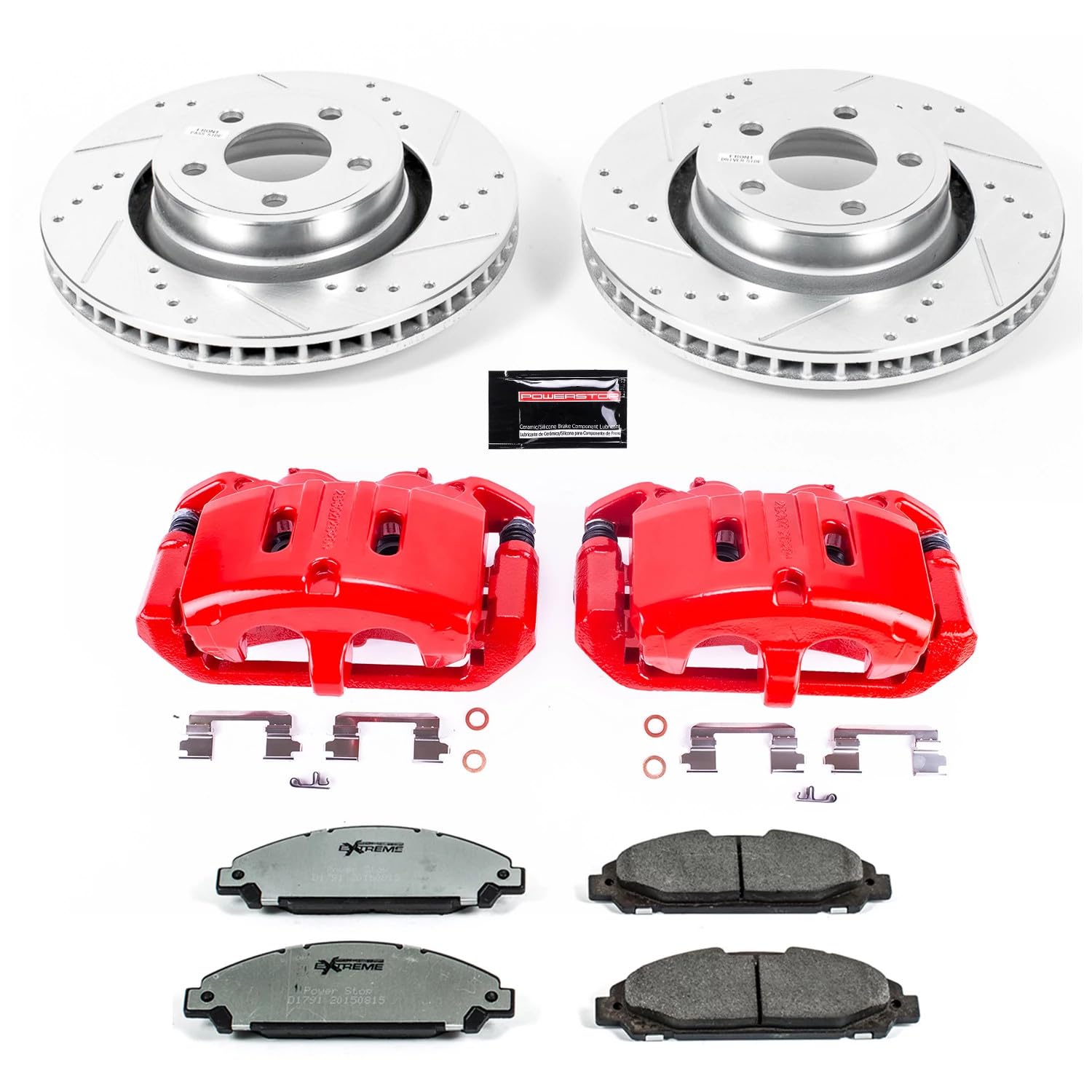Power Stop Front KC6809-26 Z26 Street Warrior Brake Kit For Ford Mustang 2015-2020 [Model Specific]