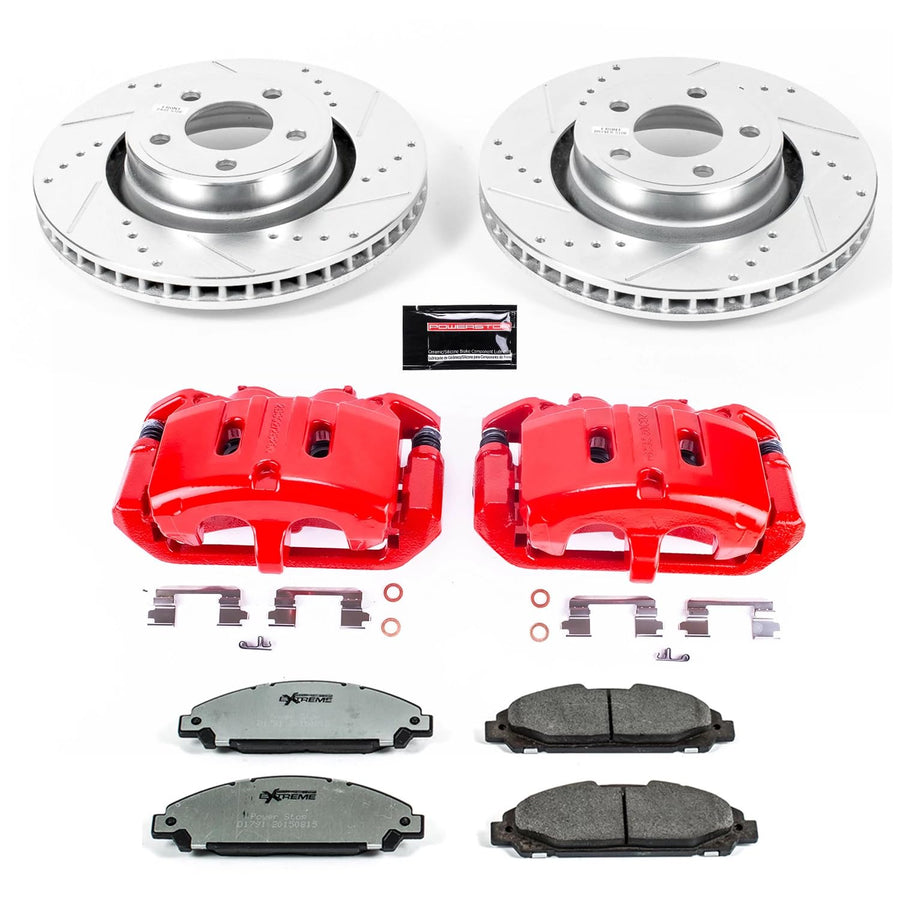 Power Stop Front KC6809-26 Z26 Street Warrior Brake Kit For Ford Mustang 2015-2020 [Model Specific]