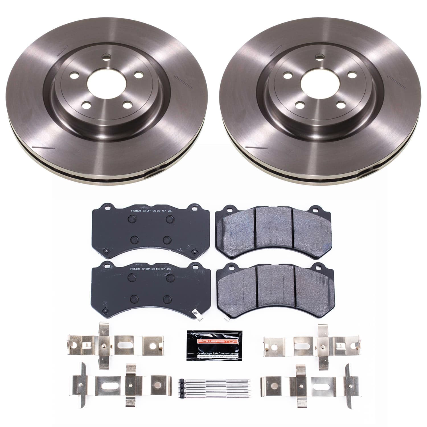 Power Stop TDBK8838 High-Performance Brake Pads and Rotors Kit Front For Dodge Durango 2021, Jeep Grand Cherokee 2021 [Application Specific]