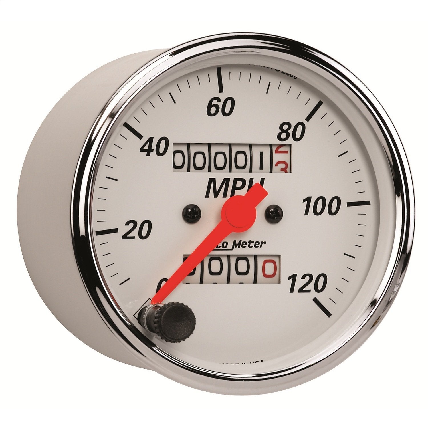 Auto Meter Arctic White 1396 Mechanical Speedometer, 3.125 in.