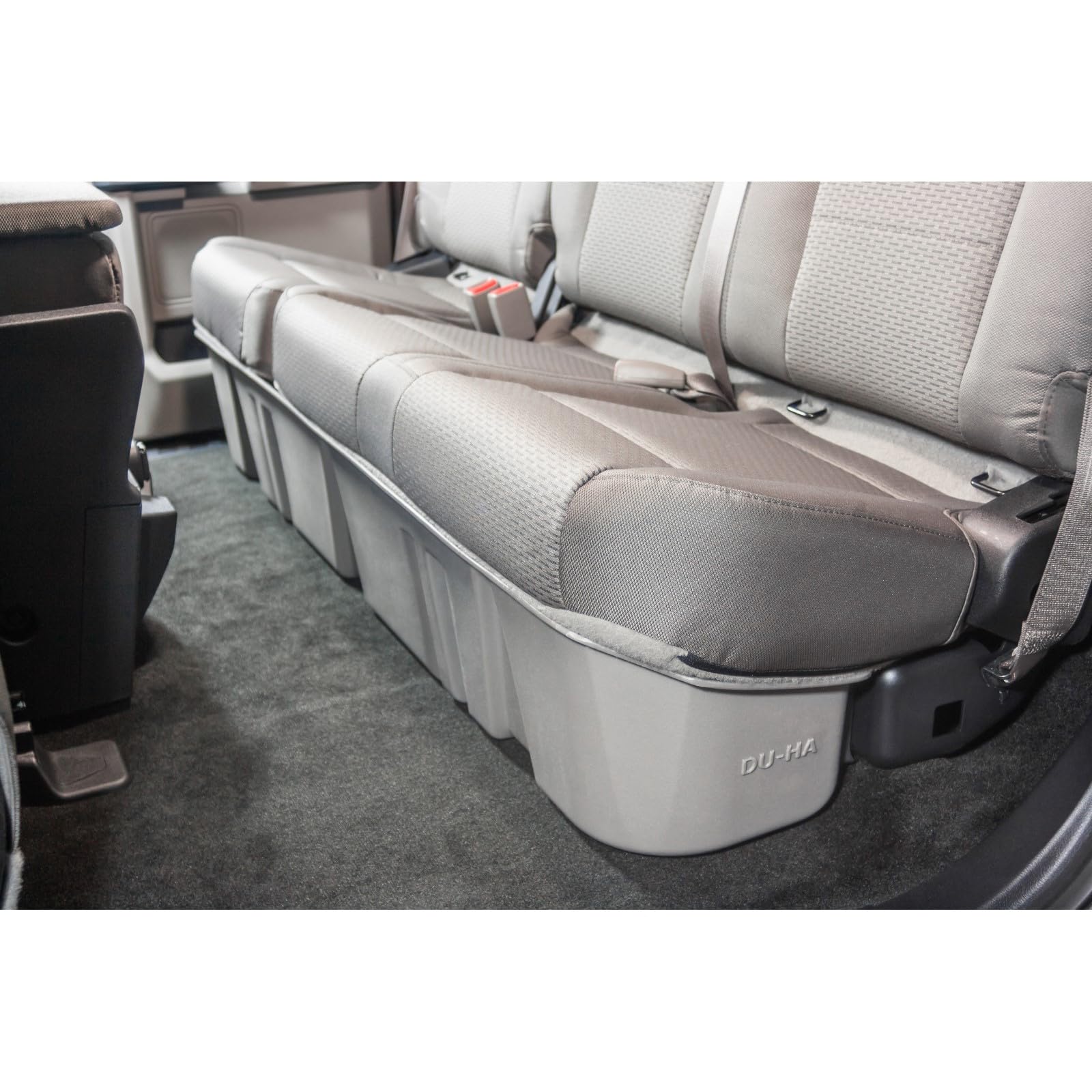 Under Seat Storage DuHa 20106 fits 2015-2025 Ford F150 SuperCab & 2017-2025 Ford F250 F350 F450 F550 SuperCab | Black Heavy-Duty Back Seat Organizer | Includes Dividers