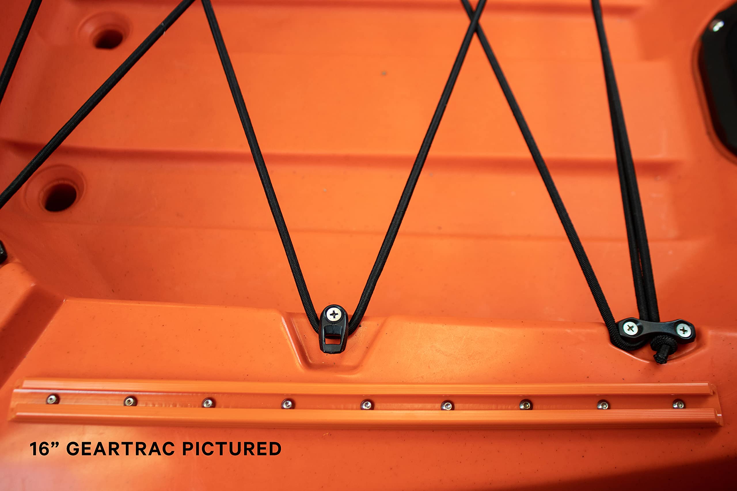 16" YakAttack GTSL90 GearTrac | 0.9" Wide Polymer Kayak Track Mount Rail for Accessories | Surface Mount with Stainless Hardware | USA-Made Durability