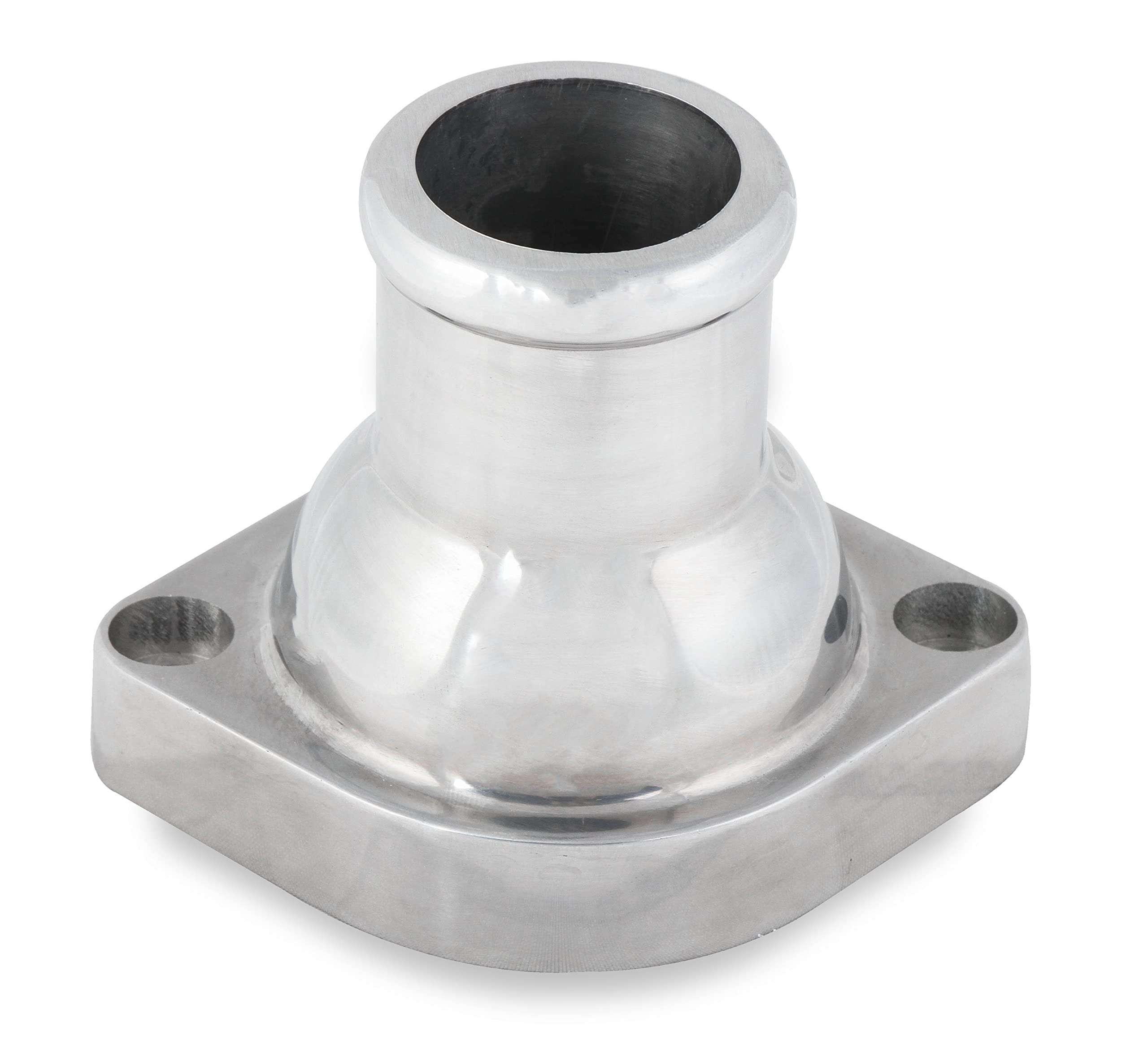 Water Neck Mr. Gasket 2671NA Straight Style Polished Aluminum Finish Incl. Stainless Steel Mounting Bolts