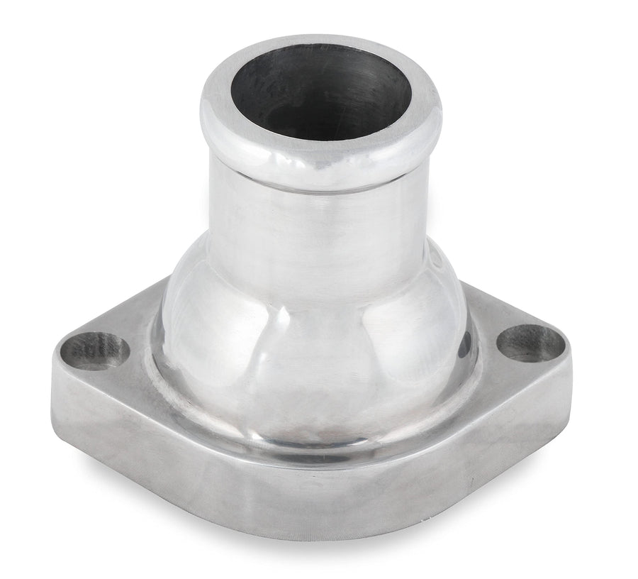 Water Neck Mr. Gasket 2671NA Straight Style Polished Aluminum Finish Incl. Stainless Steel Mounting Bolts
