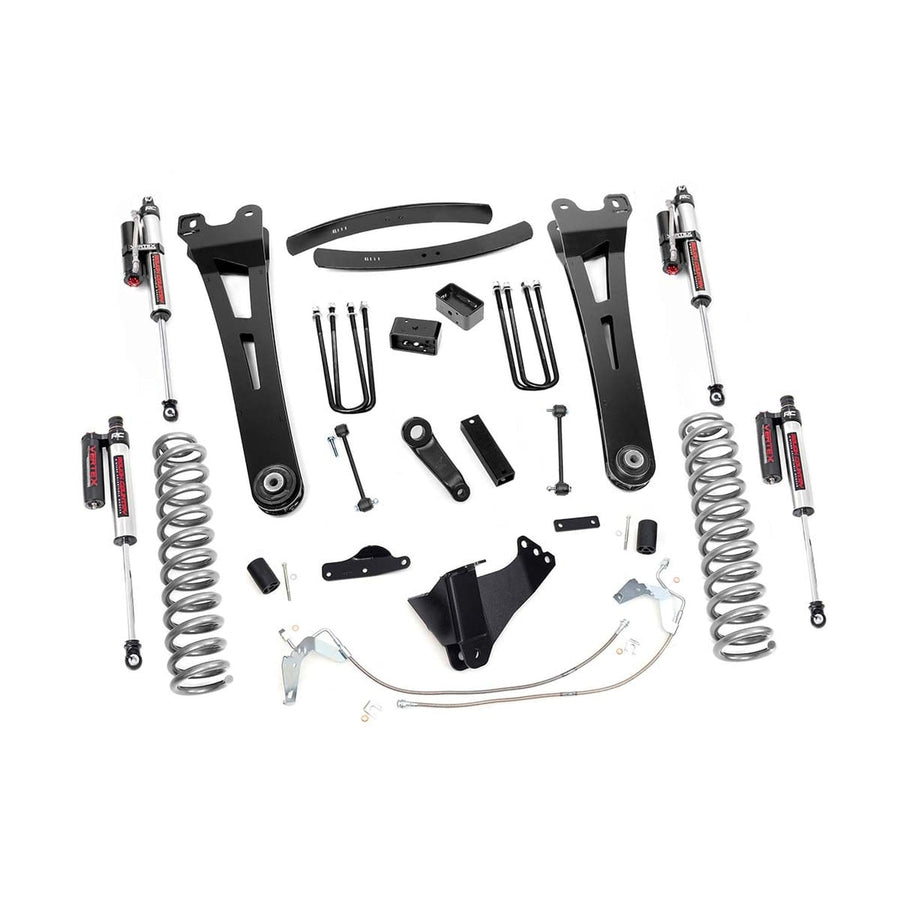 Rough Country 6 Inch Lift Kit with Reservoir Vertex Shocks for Ford F-250/F-350 Super Duty (2008-2010) - Diesel Models, Includes Radius Arms
