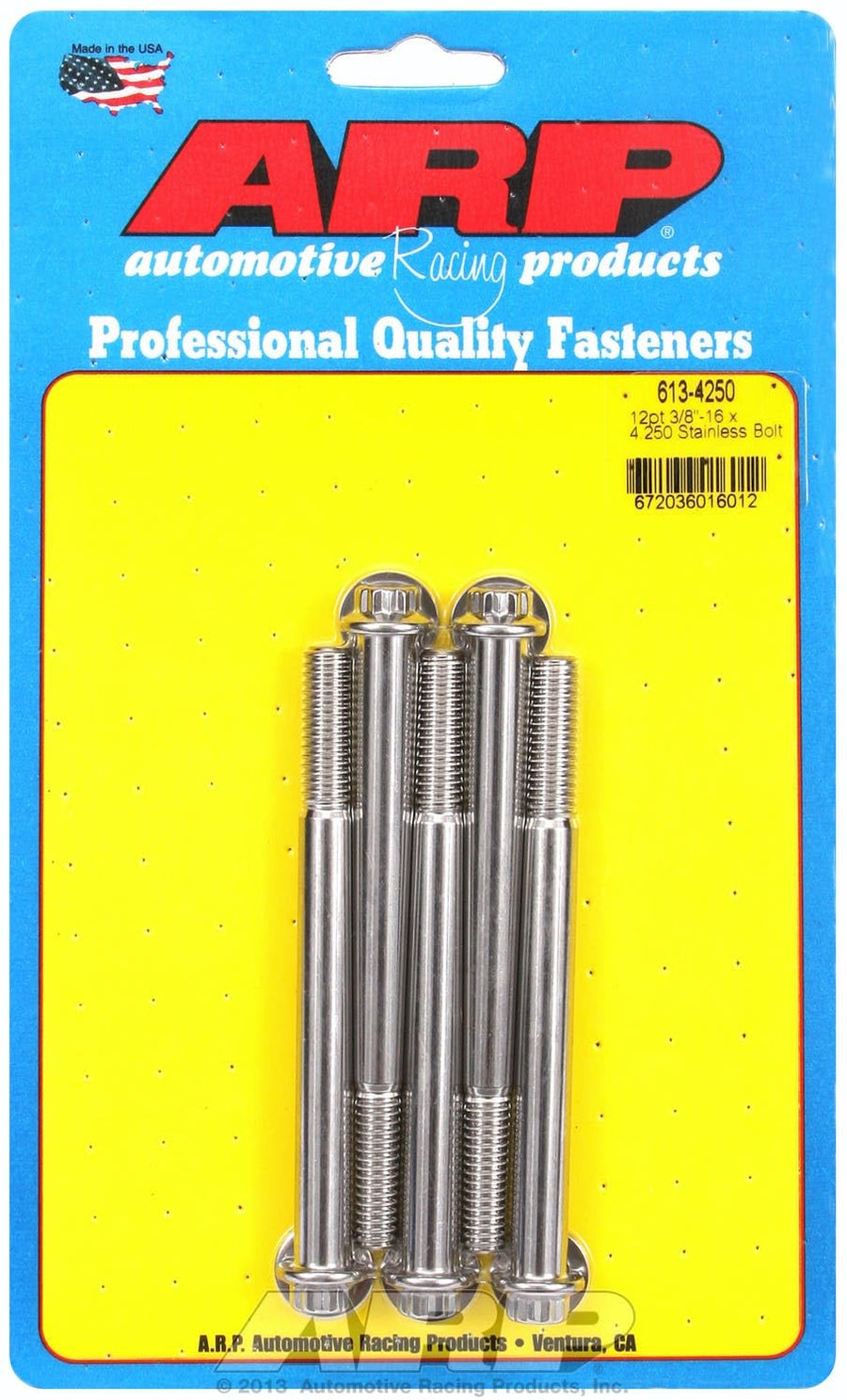 Bolt, ARP (613-4250) Stainless Steel