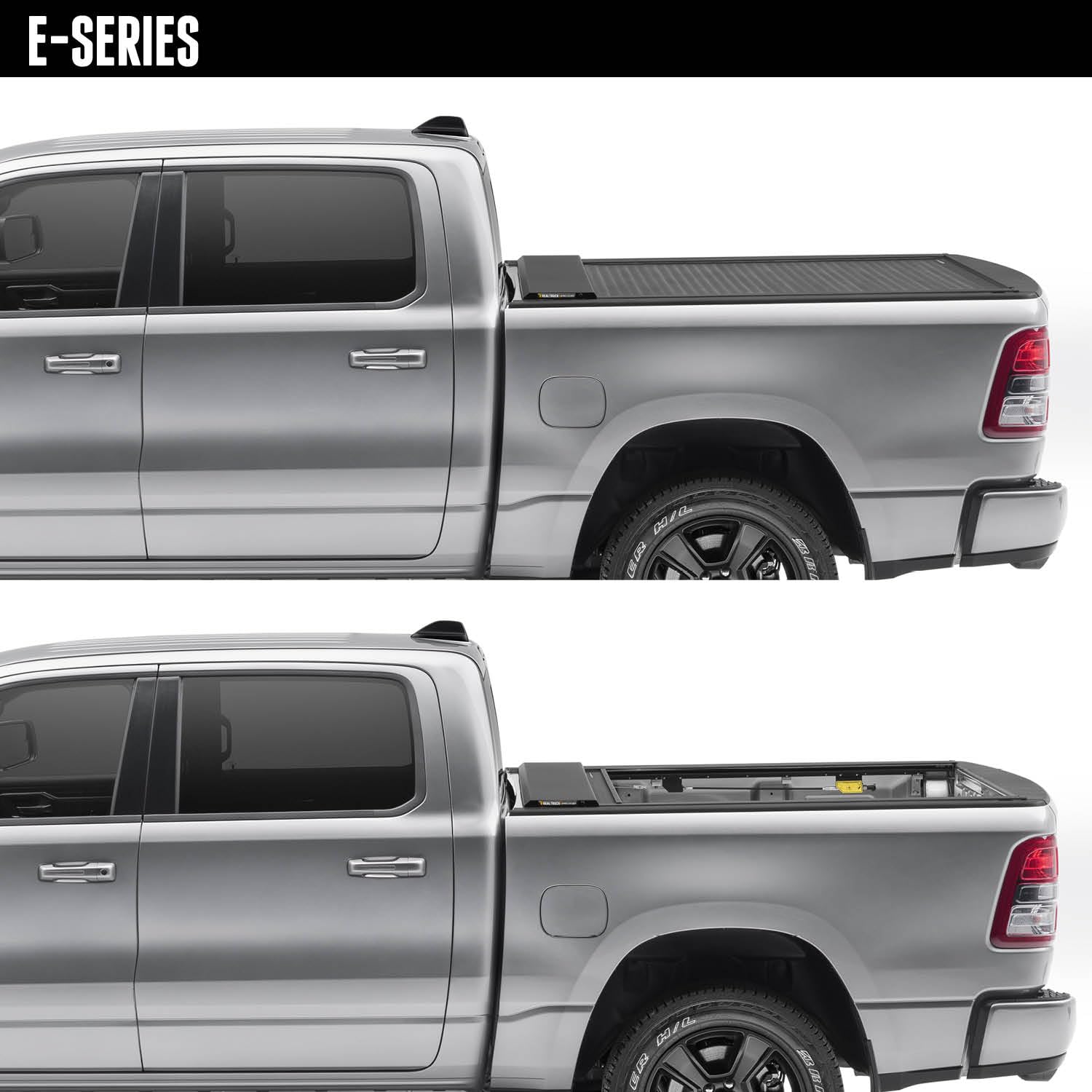 Roll-N-Lock E-Series Retractable Truck Bed Tonneau Cover | RC223E | Fits 2019 - 2025 Chevy/GMC Silverado/Sierra, works w/ MultiPro/Flex tailgate (w/o Carbon Pro Bed) 5' 10" Bed (69.9")